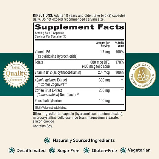 Neuriva Ultra Brain Supplement – Memory & Focus Support | 60 Capsules