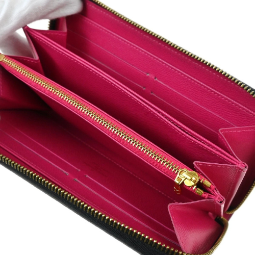 Louis Vuitton Black Multicolor Zippy Wallet M60243 CA1170 175964 New