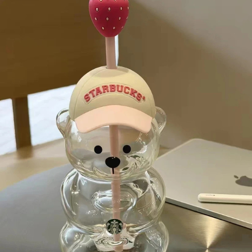 2026 Starbucks Bearista Bear Cup Tumblers Strawberry Topper Baseball Cap