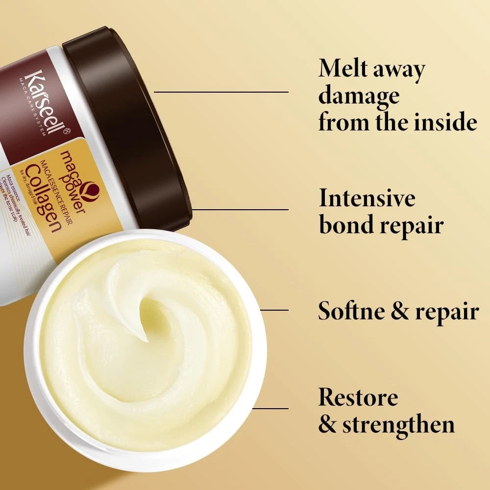 Collagen Hair Mask, Deep Conditioning for Dry Damaged Hair 500ml