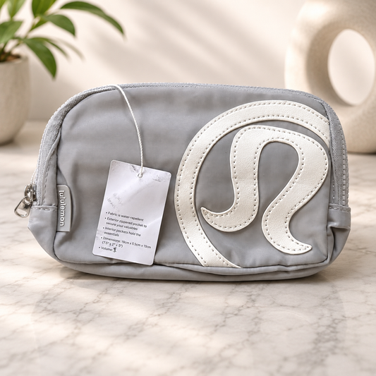 LULULEMON GRAY EVERYWHERE BELT BAG 3D LARGE LOGO LIMITED EDITION 1L