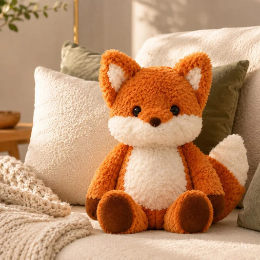 Soft Fox Plush Toy | Cuddly Stuffed Animal Pillow Doll, Woodland Companion
