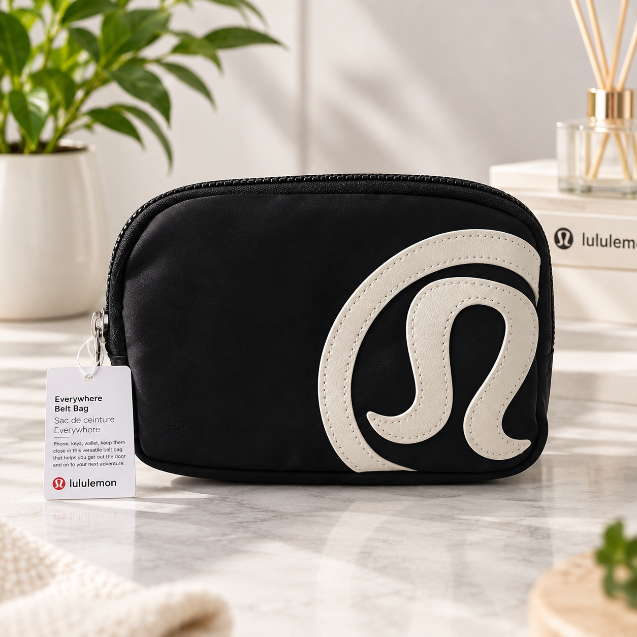 NEW Lululemon Everywhere Belt Bag 1L Limited Edition Blck LARGE BIG LOGO 3D *A9