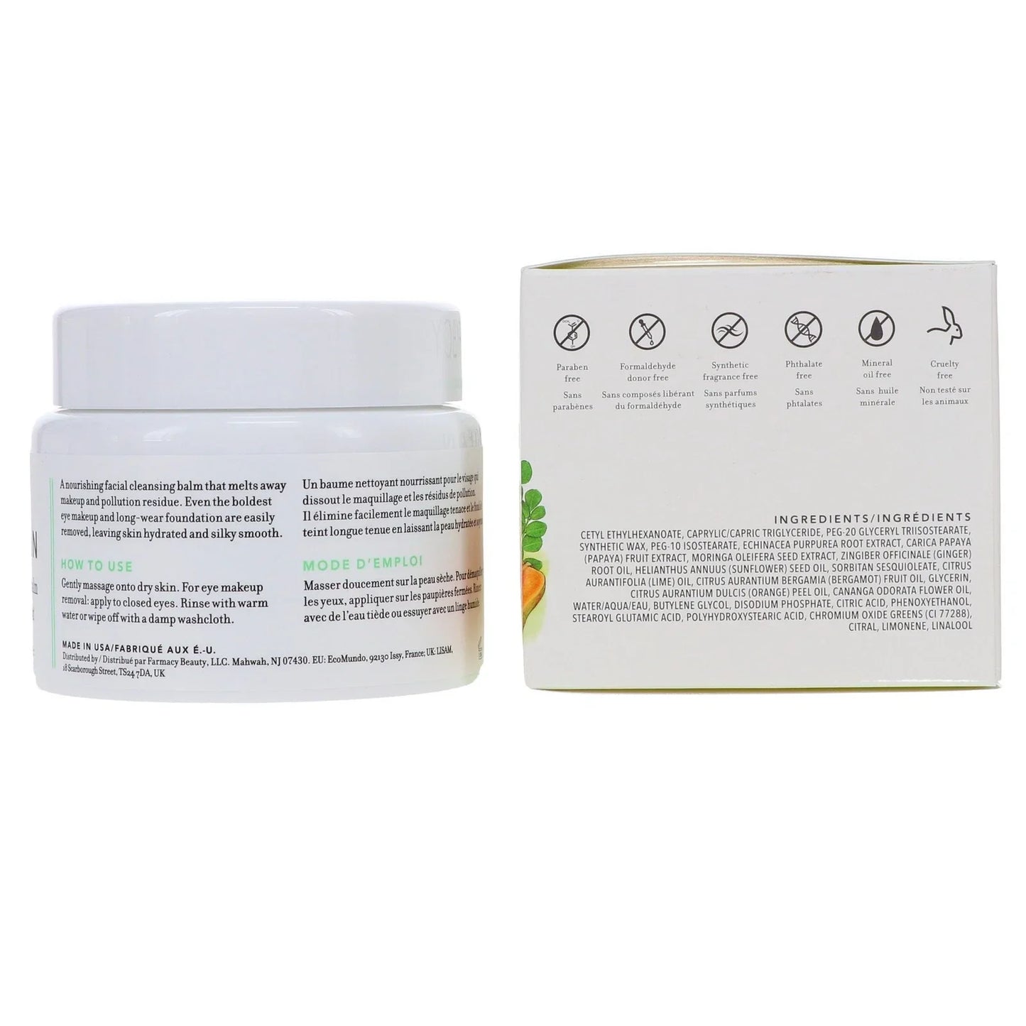Makeup Removing Cleansing Balm for Deep Cleansing, Hydration & Soft Skin | Gentle Face Cleanser Skincare Formula (3.4 oz)