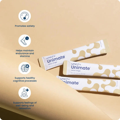 Unicity Unimate Lemon Ginger 30 Stick Packs