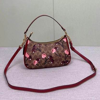 COACH Teri Shoulder Bag Signature Canvas Cherry Print CY694 Outlet New