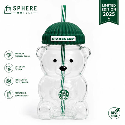 2025 Glass Starbucks Bearista Bear Cold Cup Holiday Limited Edition