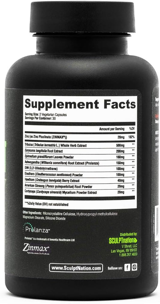 Sculpt Nation Test Boost Max – Testosterone Support for Men | Energy, Strength & Stamina | 60 Capsules