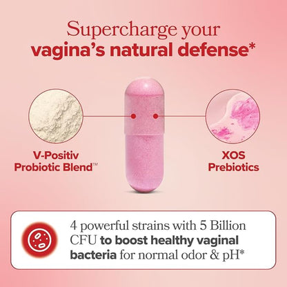 O Positiv URO Vaginal Probiotics for Women – pH Balance & Vaginal Health Support – 60 Capsules (1 Month Supply)